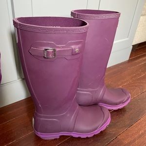 Purple Hunter Rain Boots 6 kids/ 7.5 womens!!!
